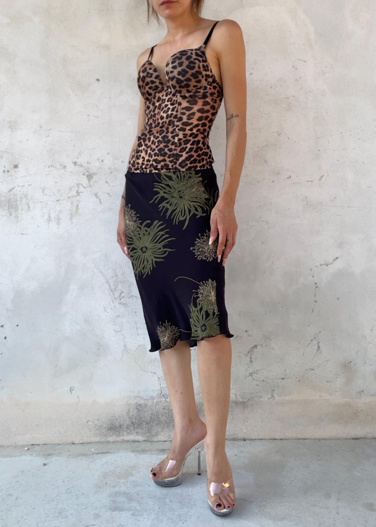 Top Corsetto Vintage Y2K Leopardato