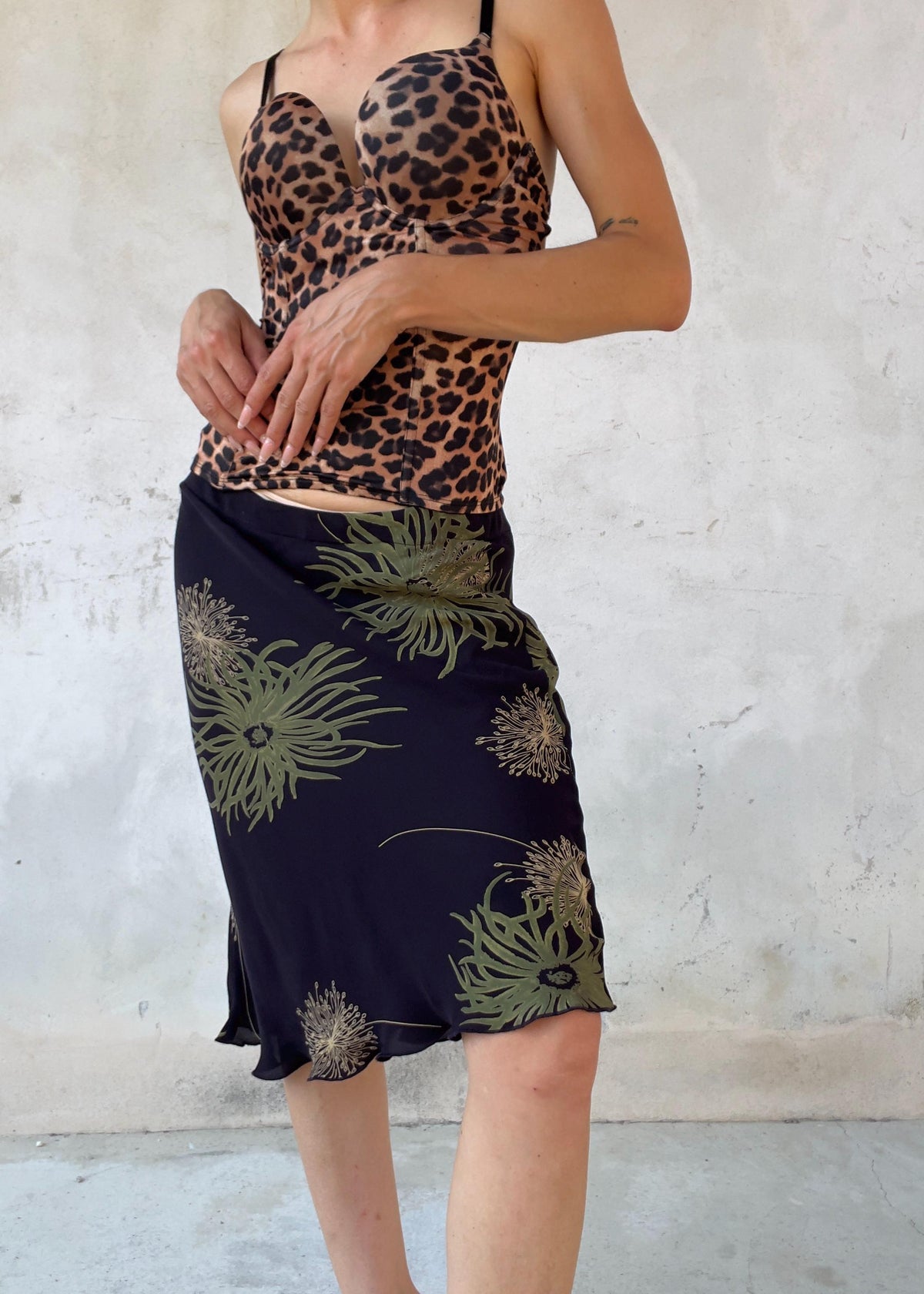Top Corsetto Vintage Y2K Leopardato