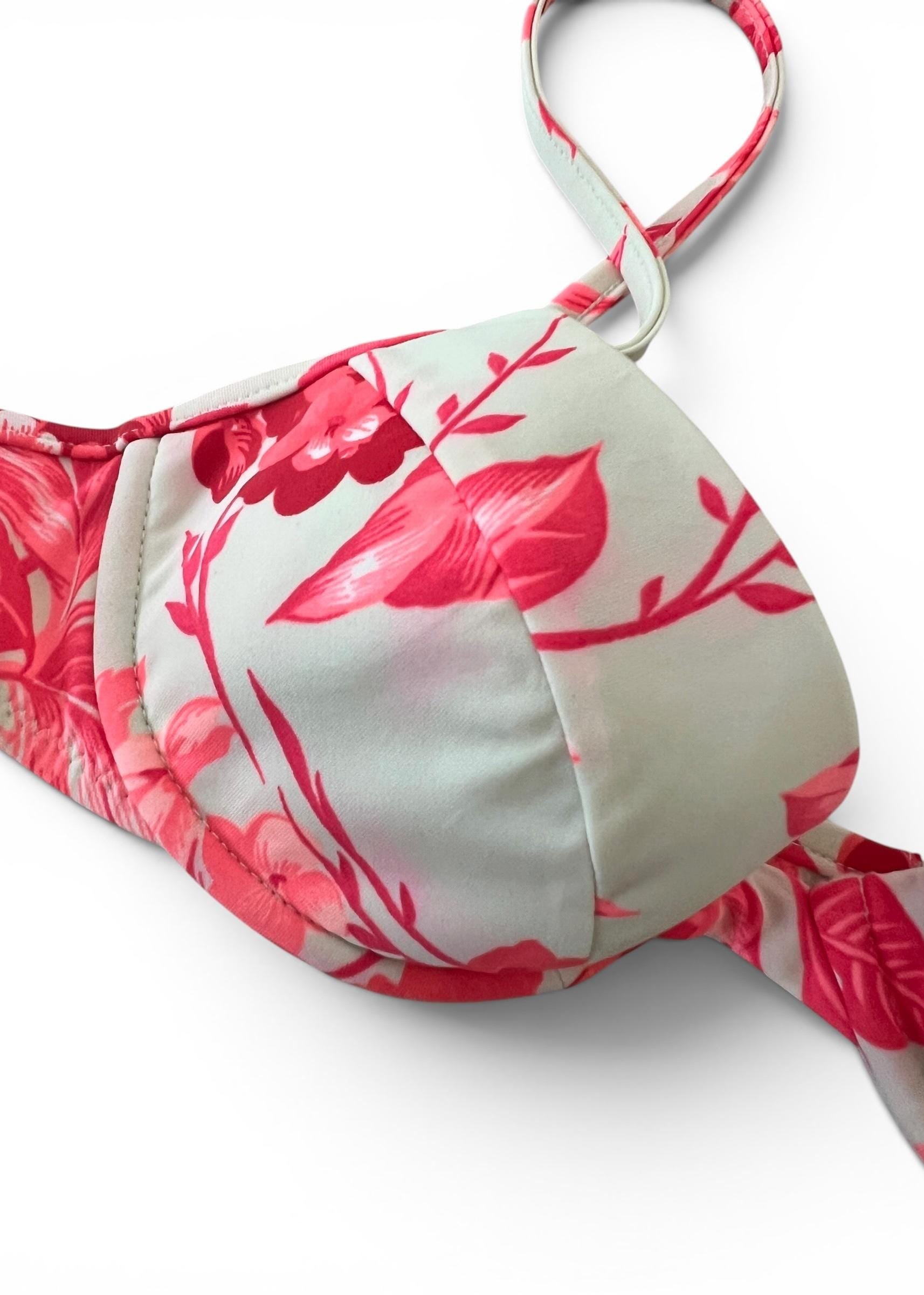 Bikini Vintage Y2K Floreale Rosa Corallo