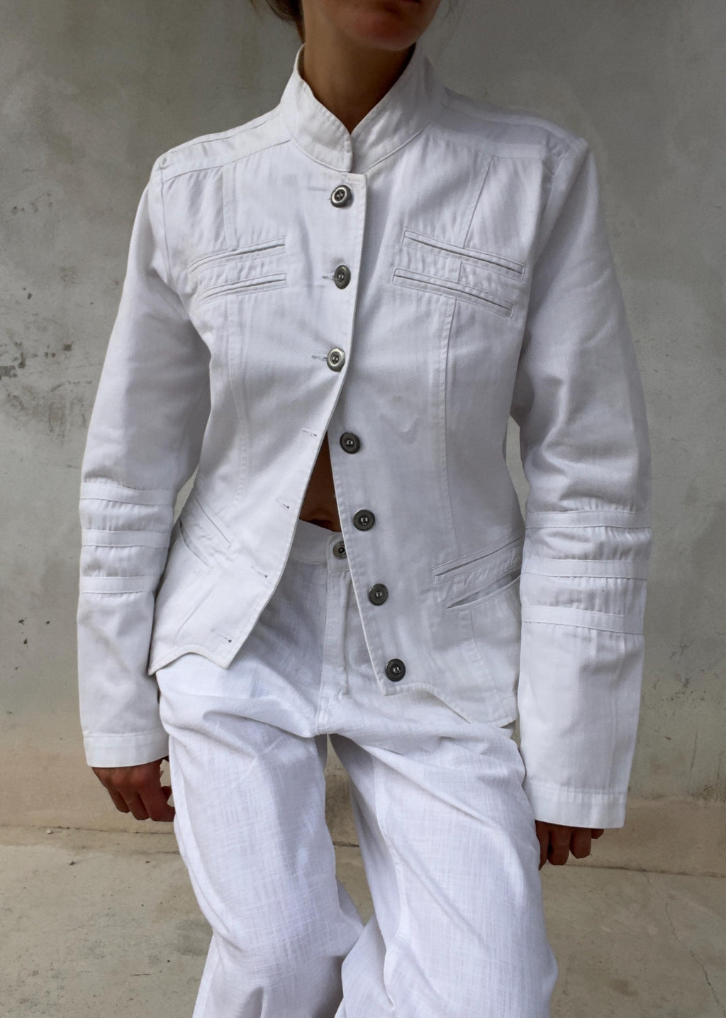 Giacca Vintage Bianca 100% Cotone