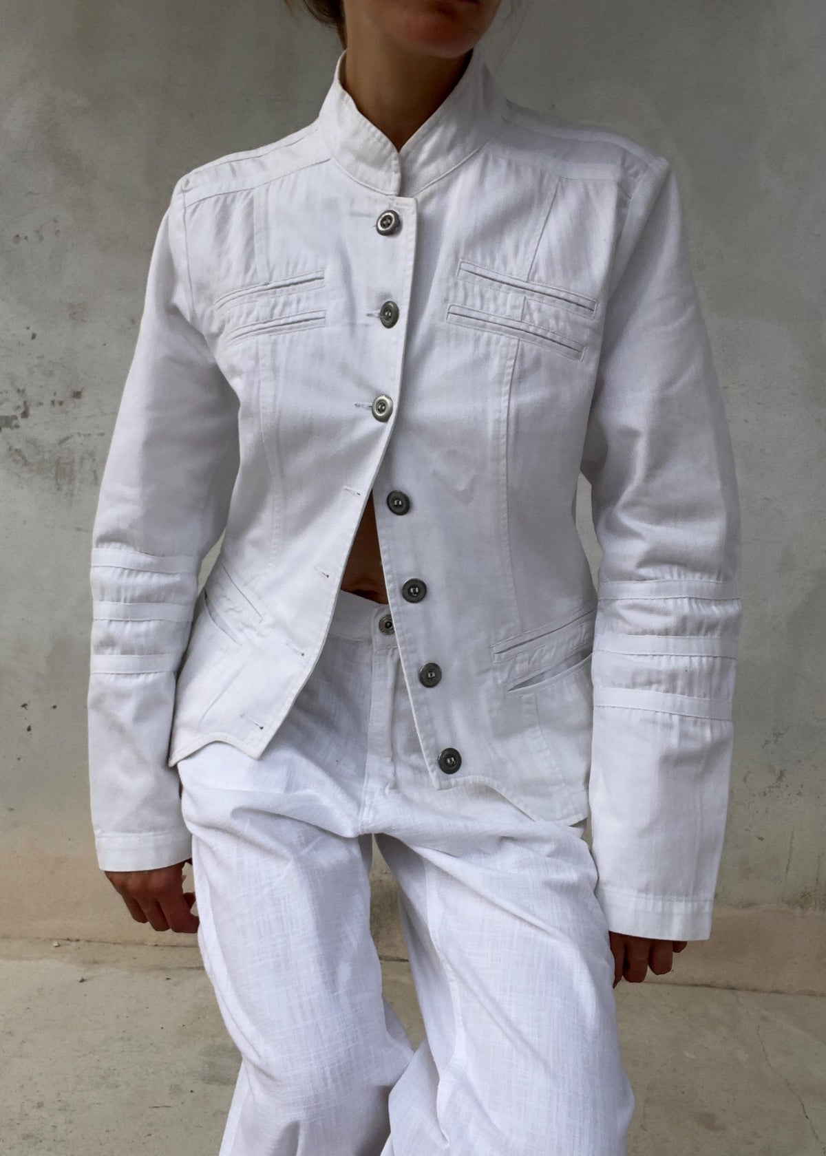Giacca Vintage Bianca 100% Cotone