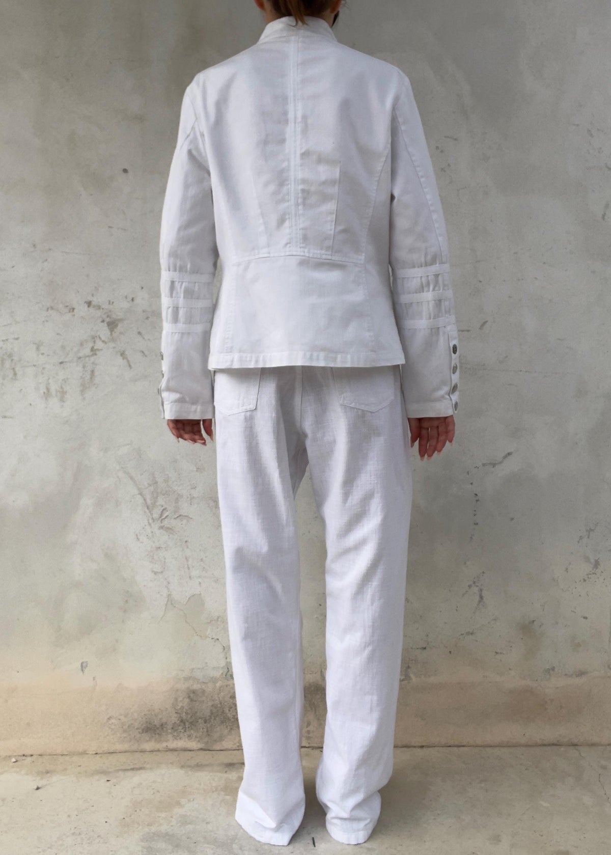 Giacca Vintage Bianca 100% Cotone