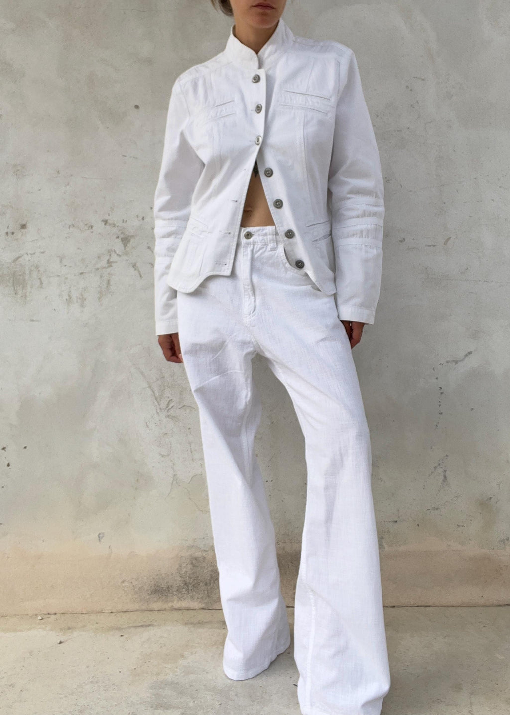 Giacca Vintage Bianca 100% Cotone