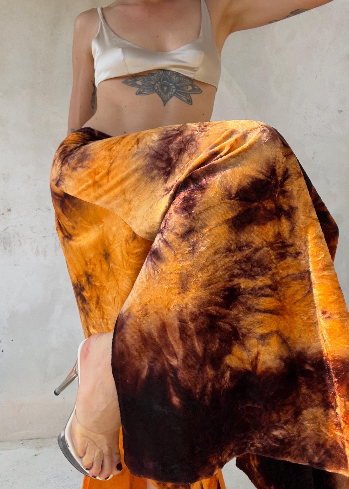 Gonna Lunga Vintage Tie Dye in Velluto 73
