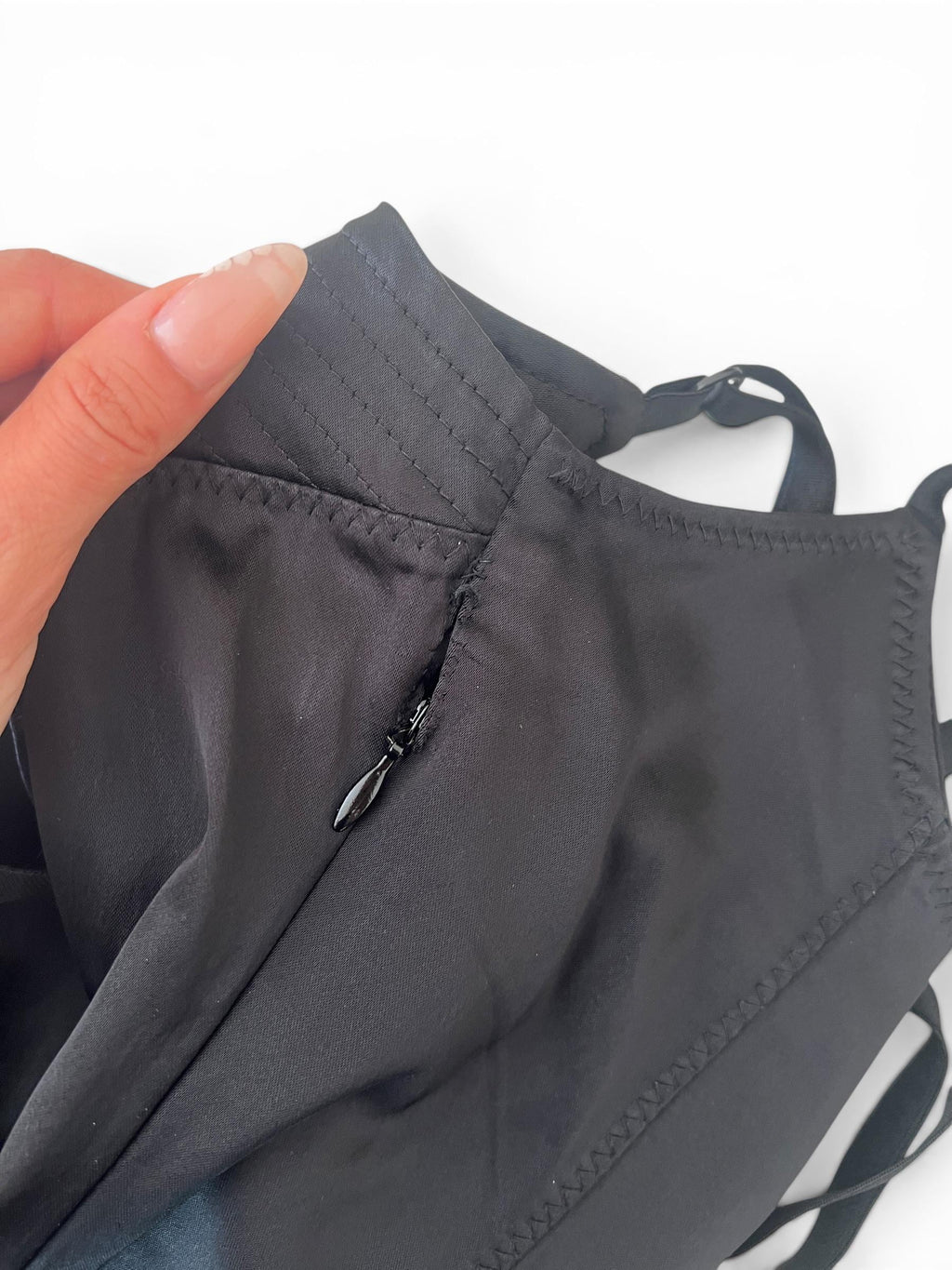 Mini Abito Vintage Y2K Nero Satin