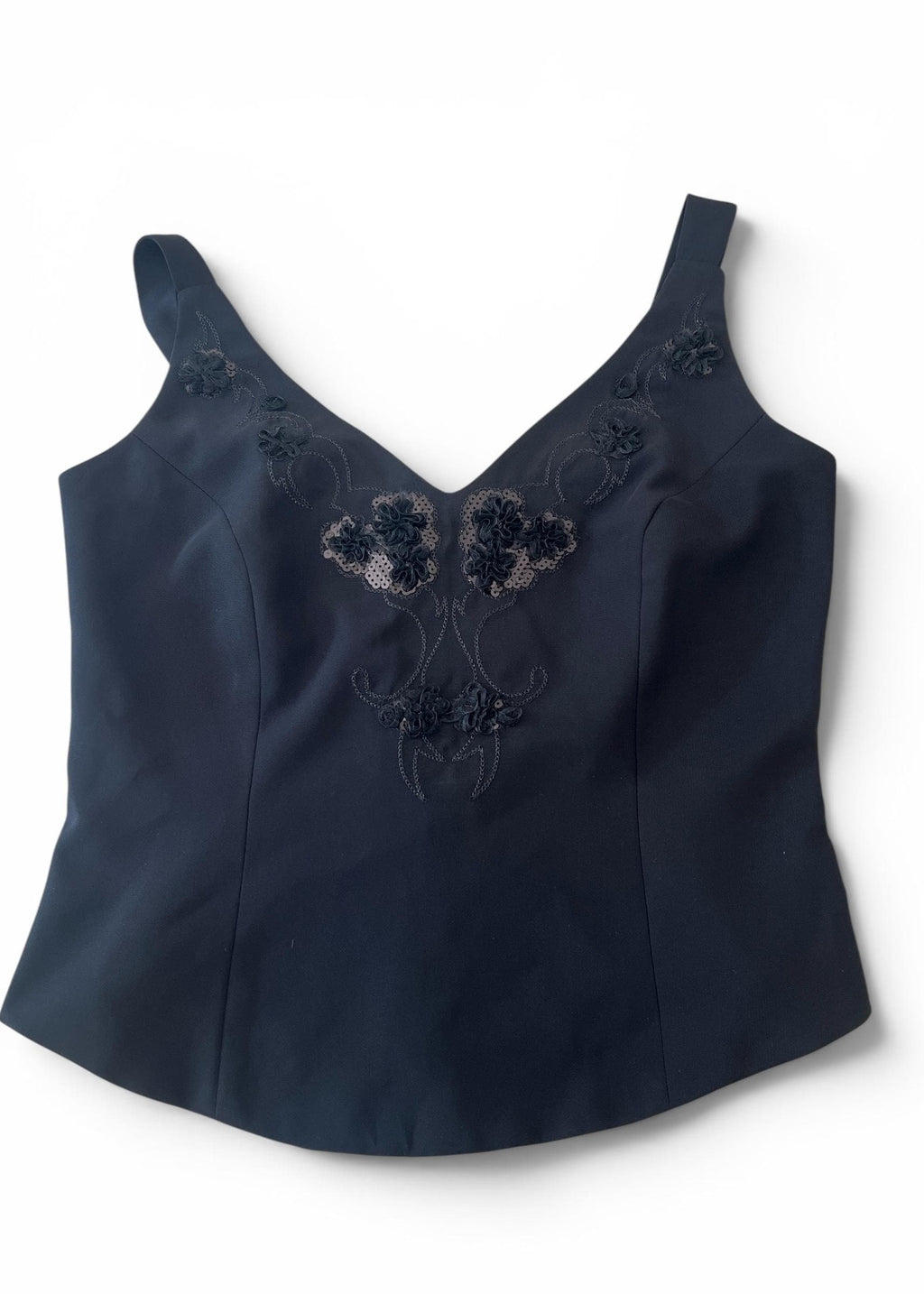 Bustier Vintage Y2K Nero Ricamato