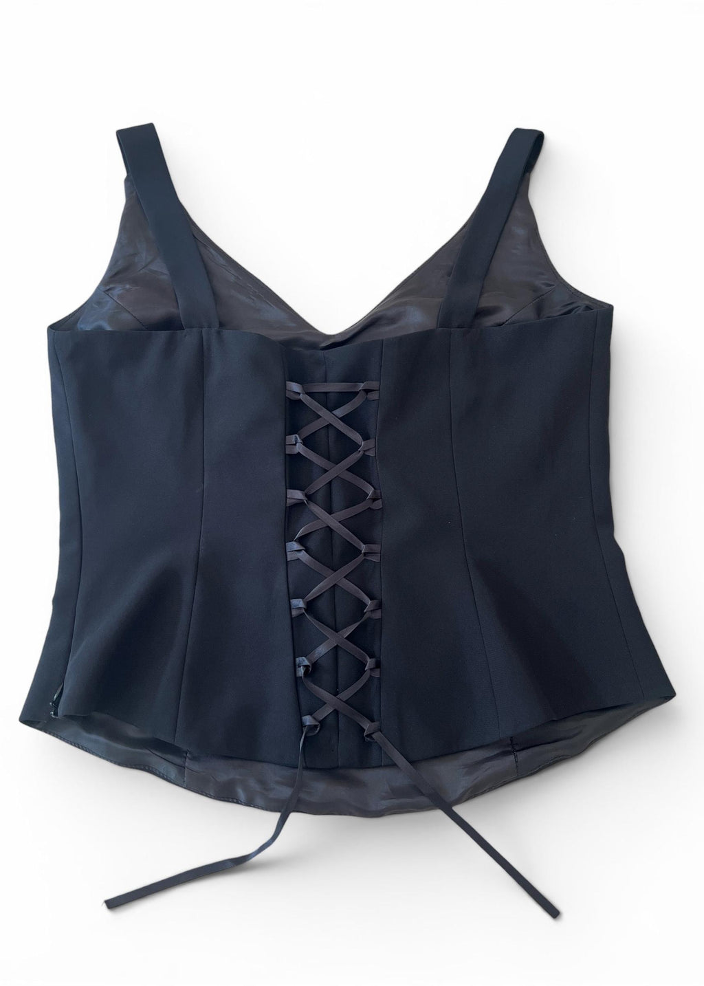 Bustier Vintage Y2K Nero Ricamato