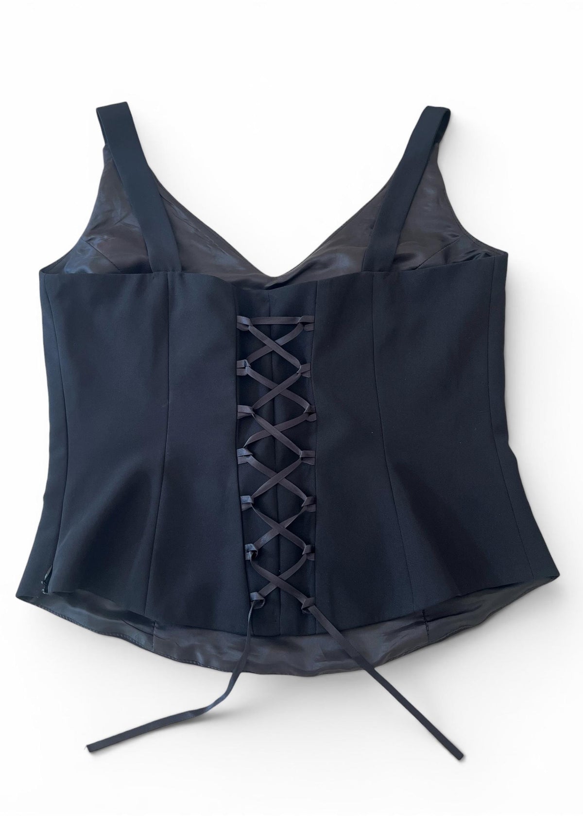 Bustier Vintage Y2K Nero Ricamato