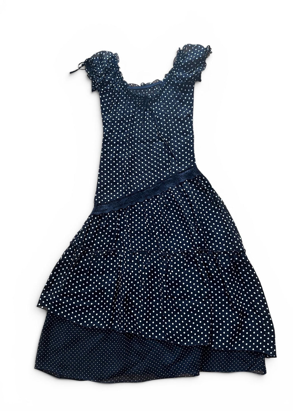 Abito Vintage a Pois Nero e Bianco