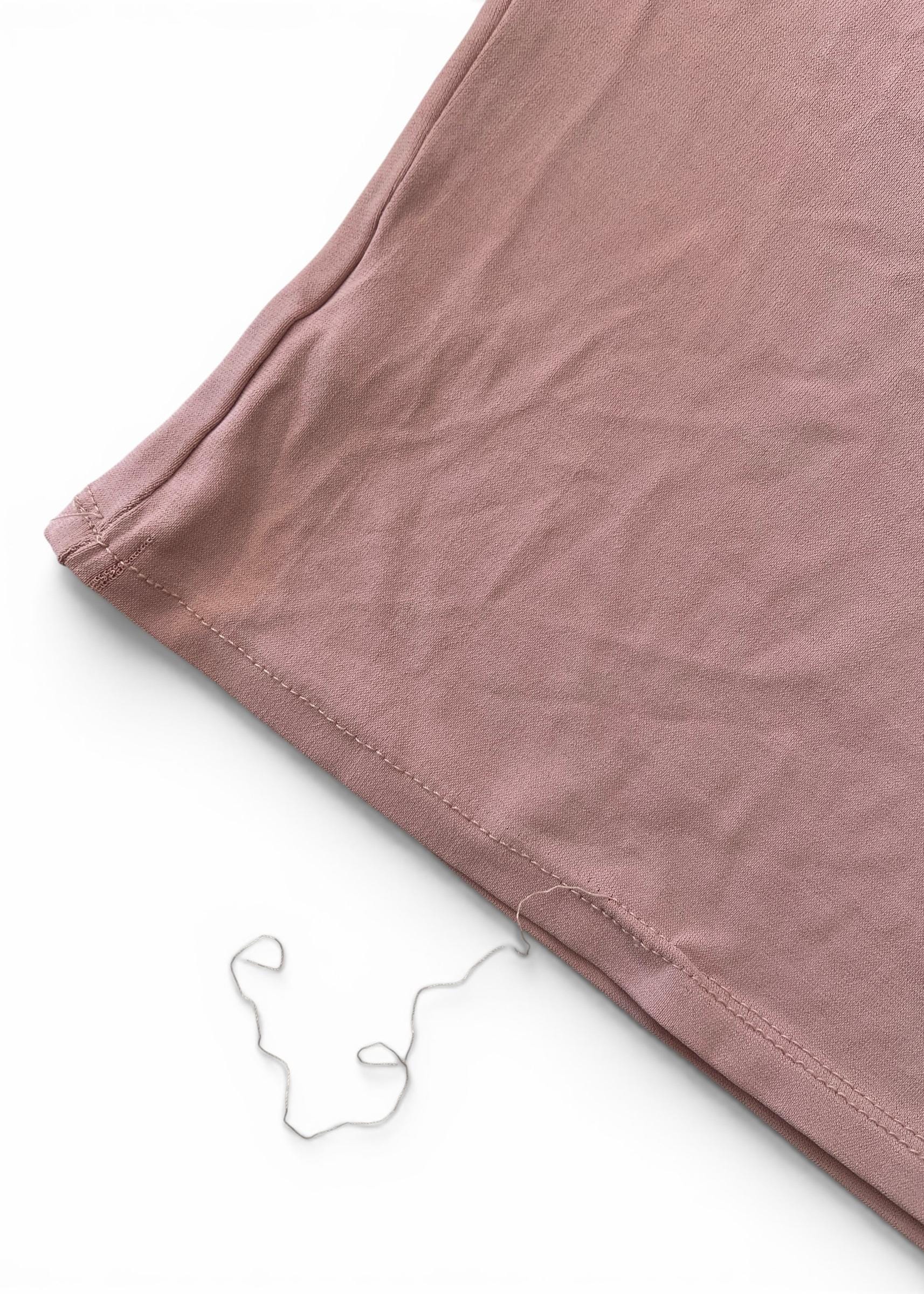 Top Vintage Y2K Rosa Cipria con Rouches in Tulle