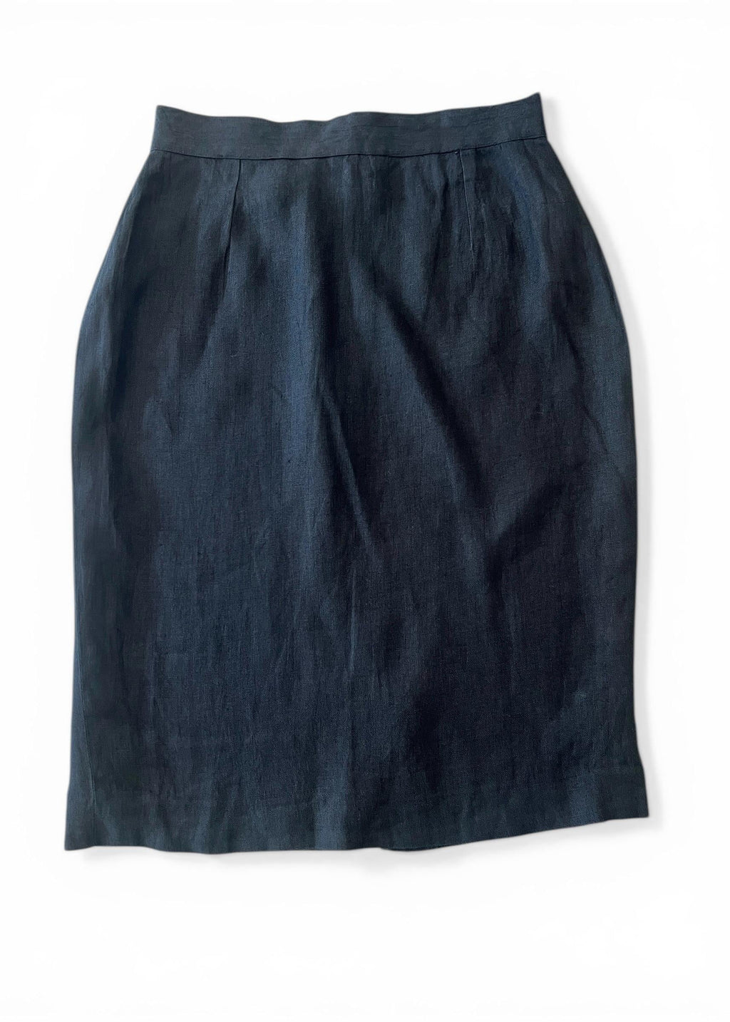 Gonna Vintage in Puro Lino Nero