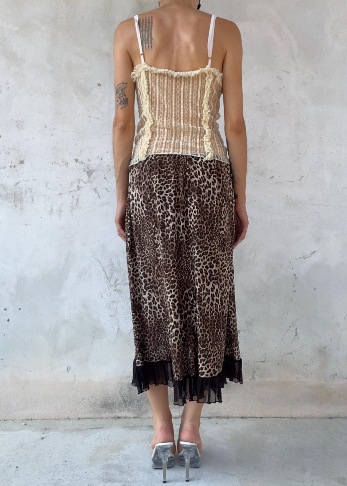Gonna Midi Vintage Y2K Leopardata