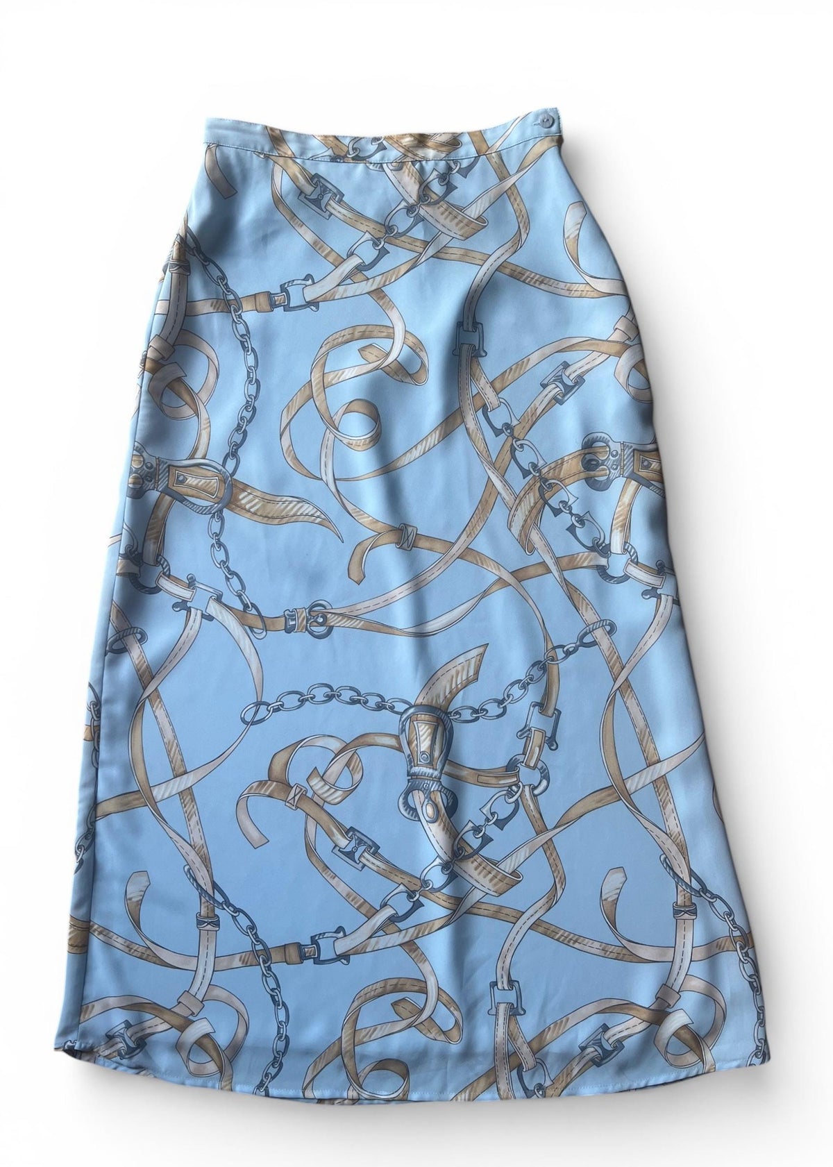 Gonna Lunga Vintage Y2K Azzurro Cielo