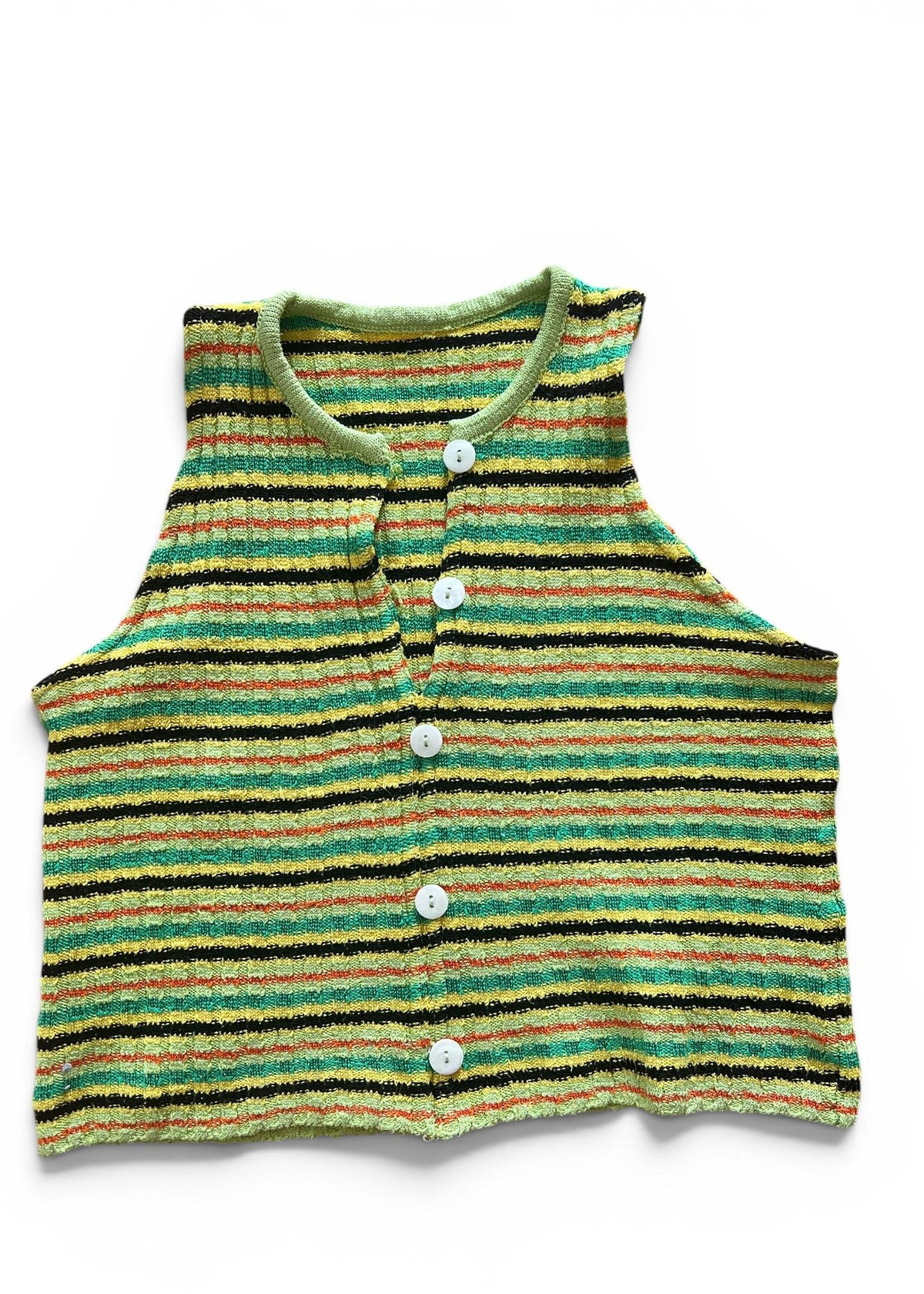 Top Crop Vintage Y2K a Righe Colorate