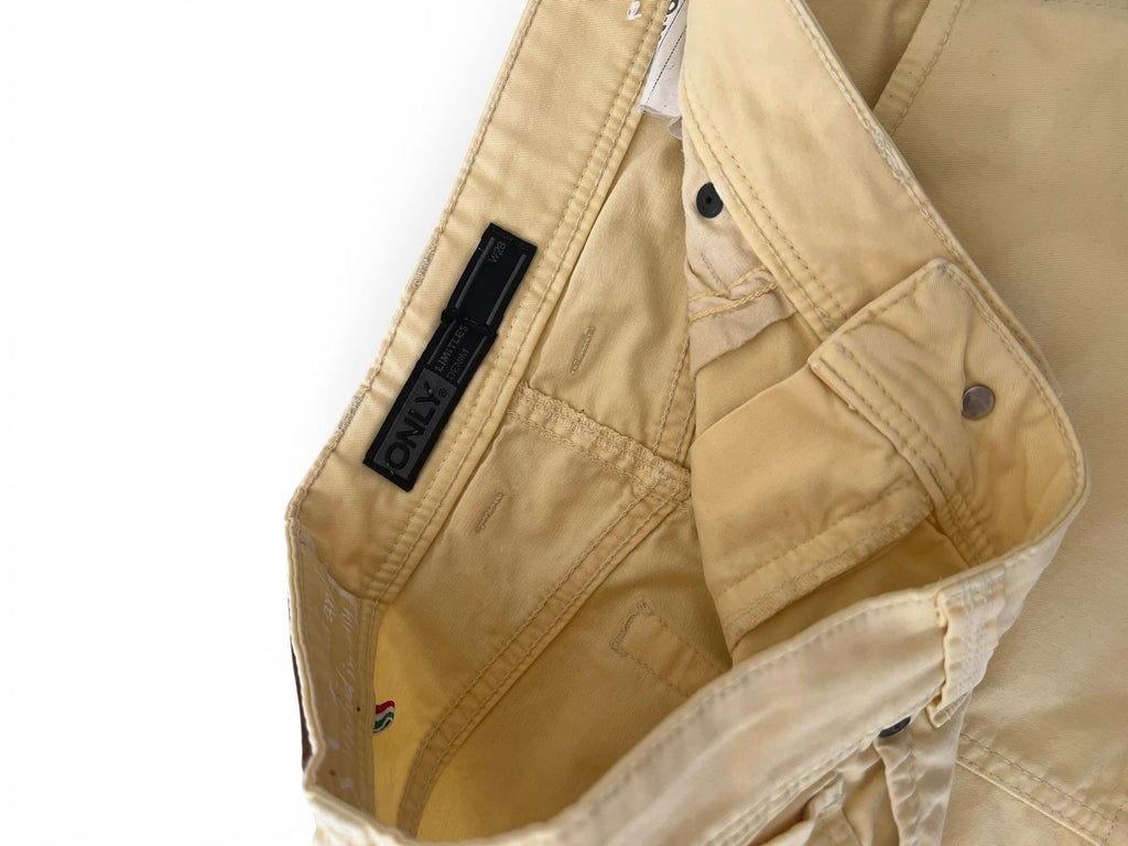 Minigonna Vintage Y2K Giallo Pallido
