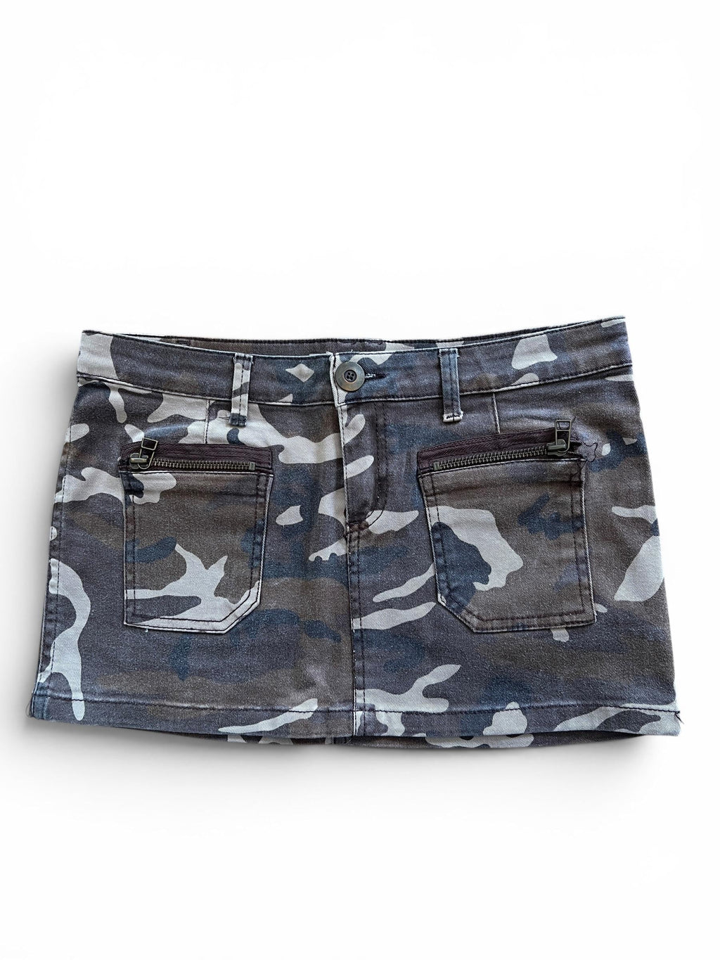 Minigonna Vintage Y2K Camouflage Low Rise
