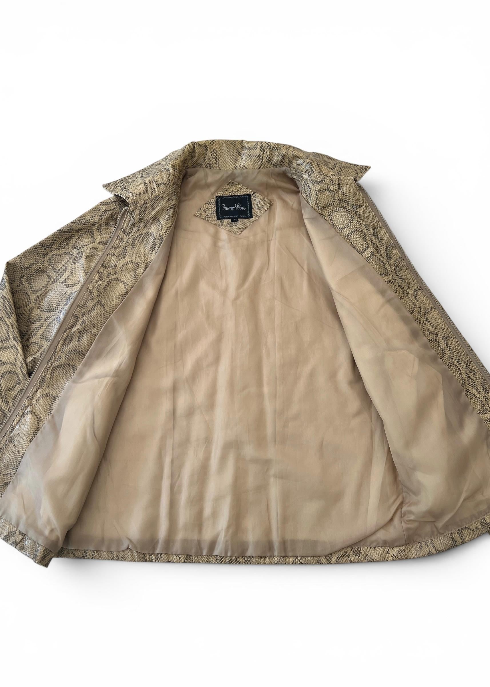 Giacca Vintage Y2K Stampa Pitone