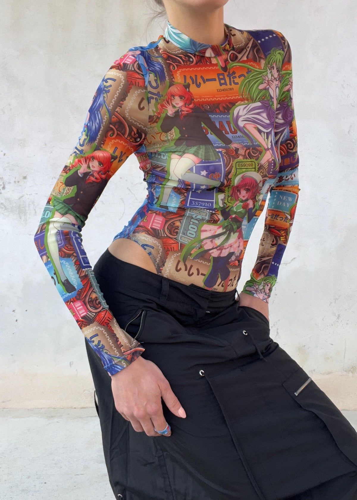 Body Mesh Stampa Anime Manga