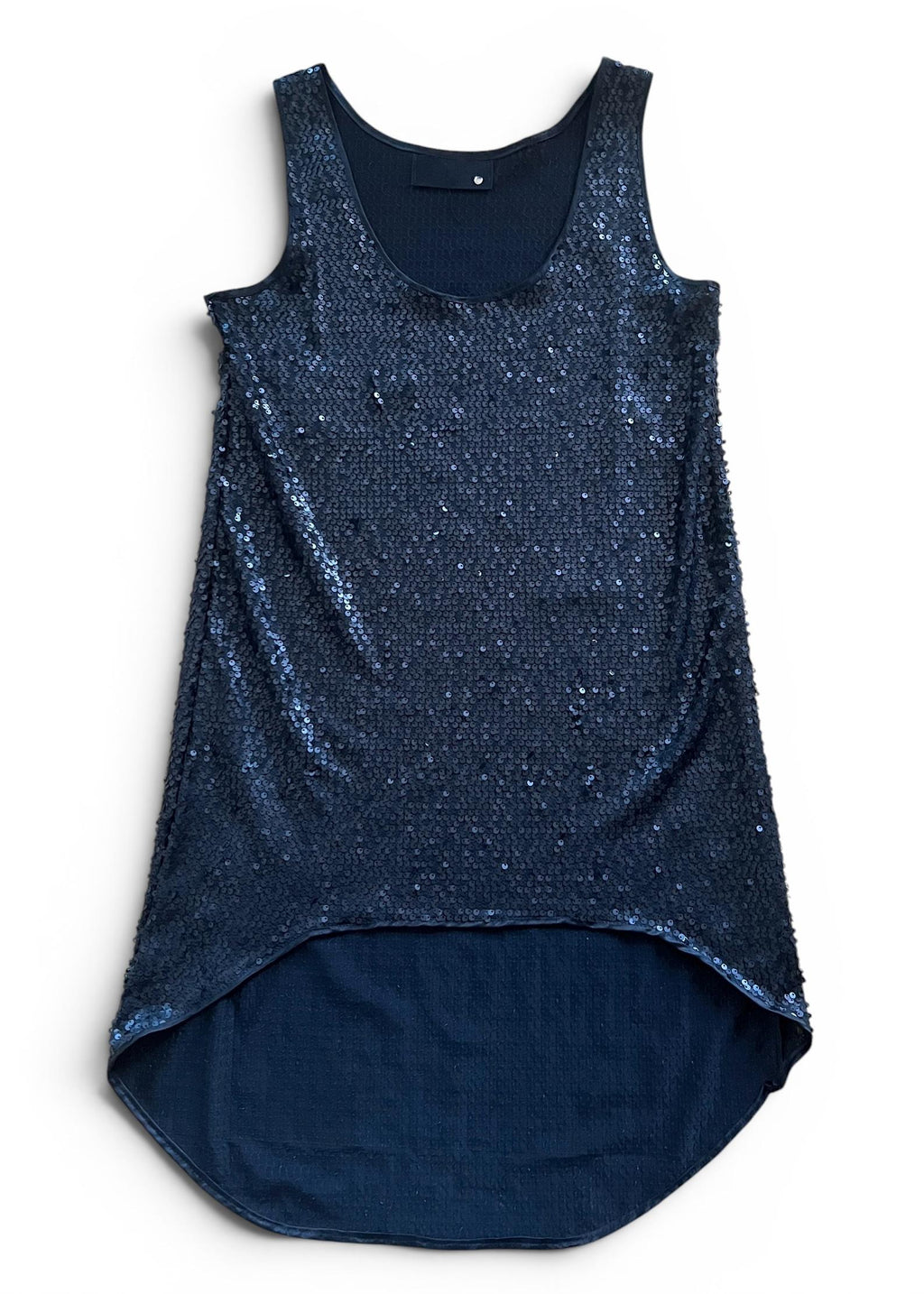 Abito Nero Paillettes Asimmetrico