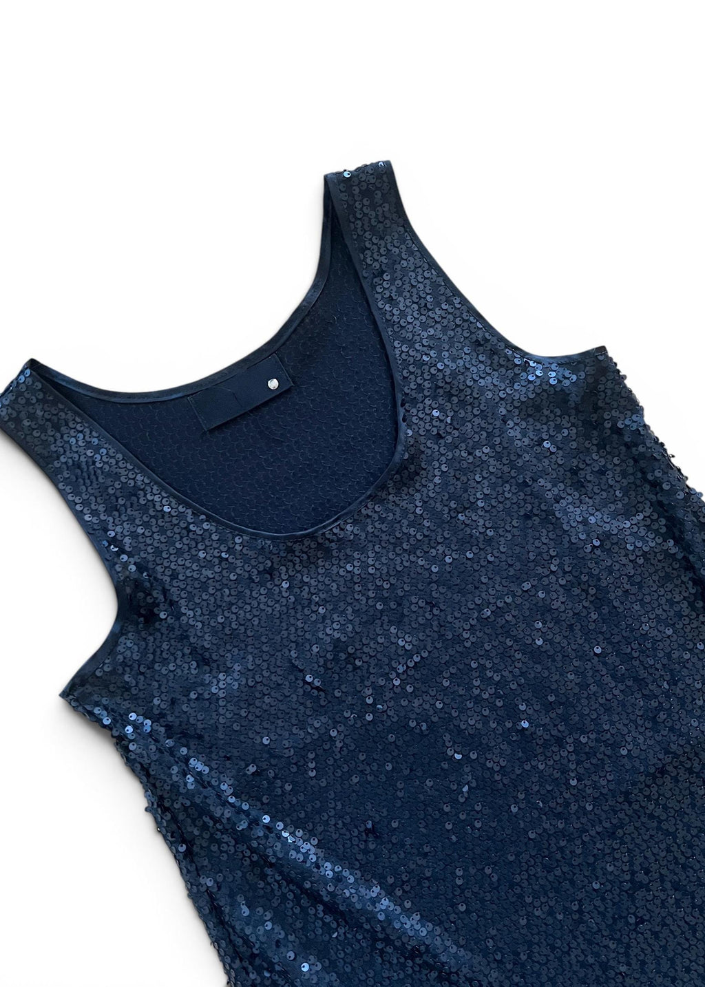 Abito Nero Paillettes Asimmetrico