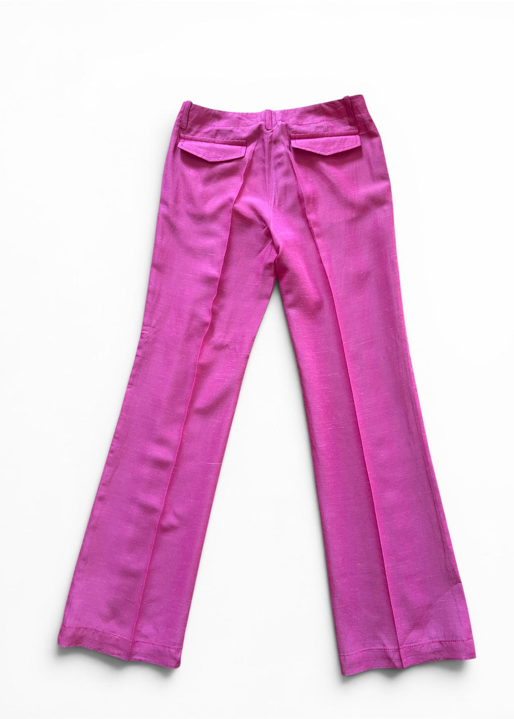 Pantaloni Vintage Y2K Rosa Fucsia Leggermente Svasati