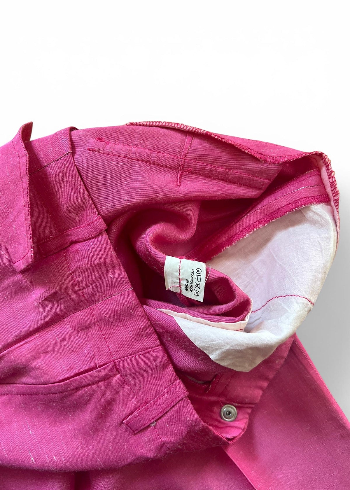 Pantaloni Vintage Y2K Rosa Fucsia Leggermente Svasati