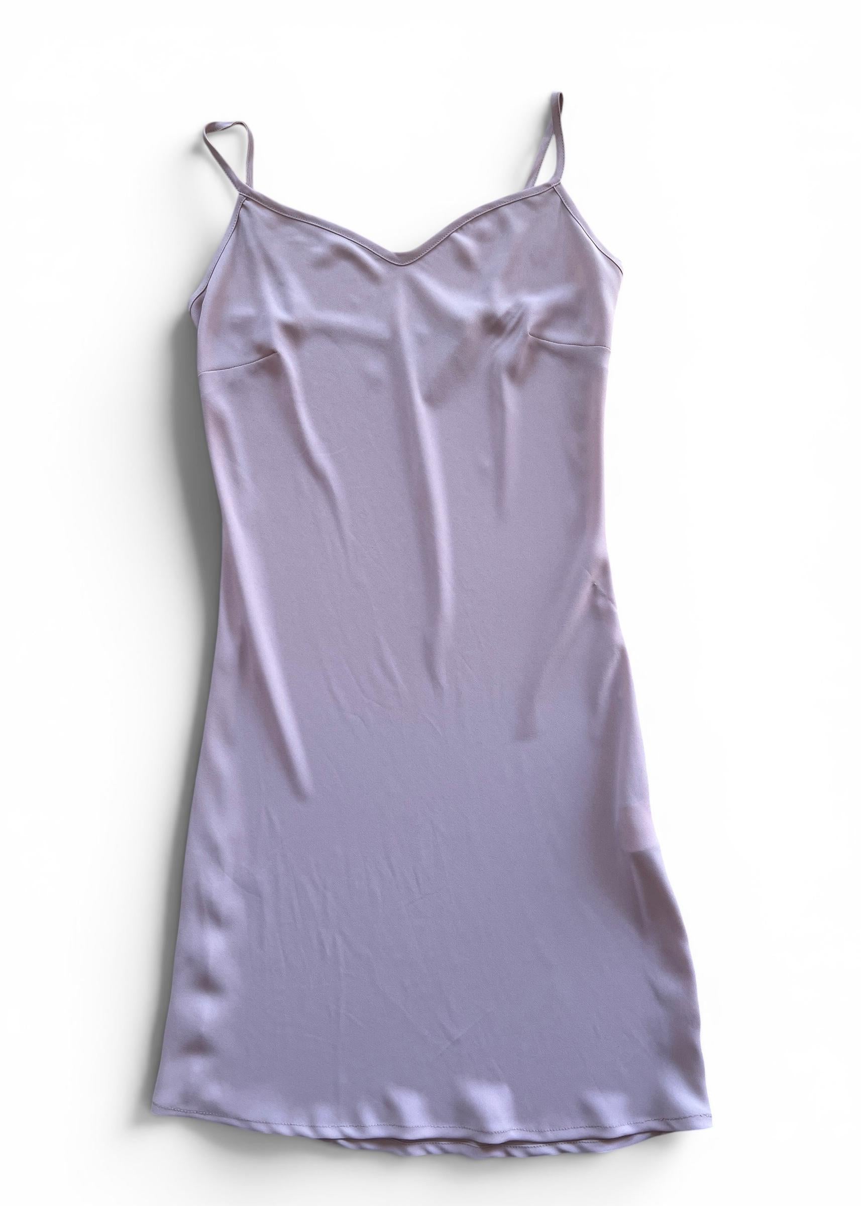Mini Abito Slip Dress Vintage Rosa Antico