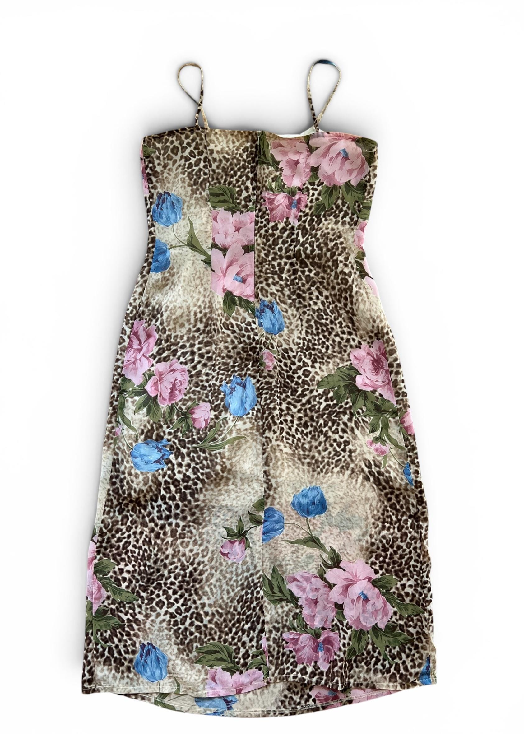 Abito Lungo Vintage Animalier e Floreale