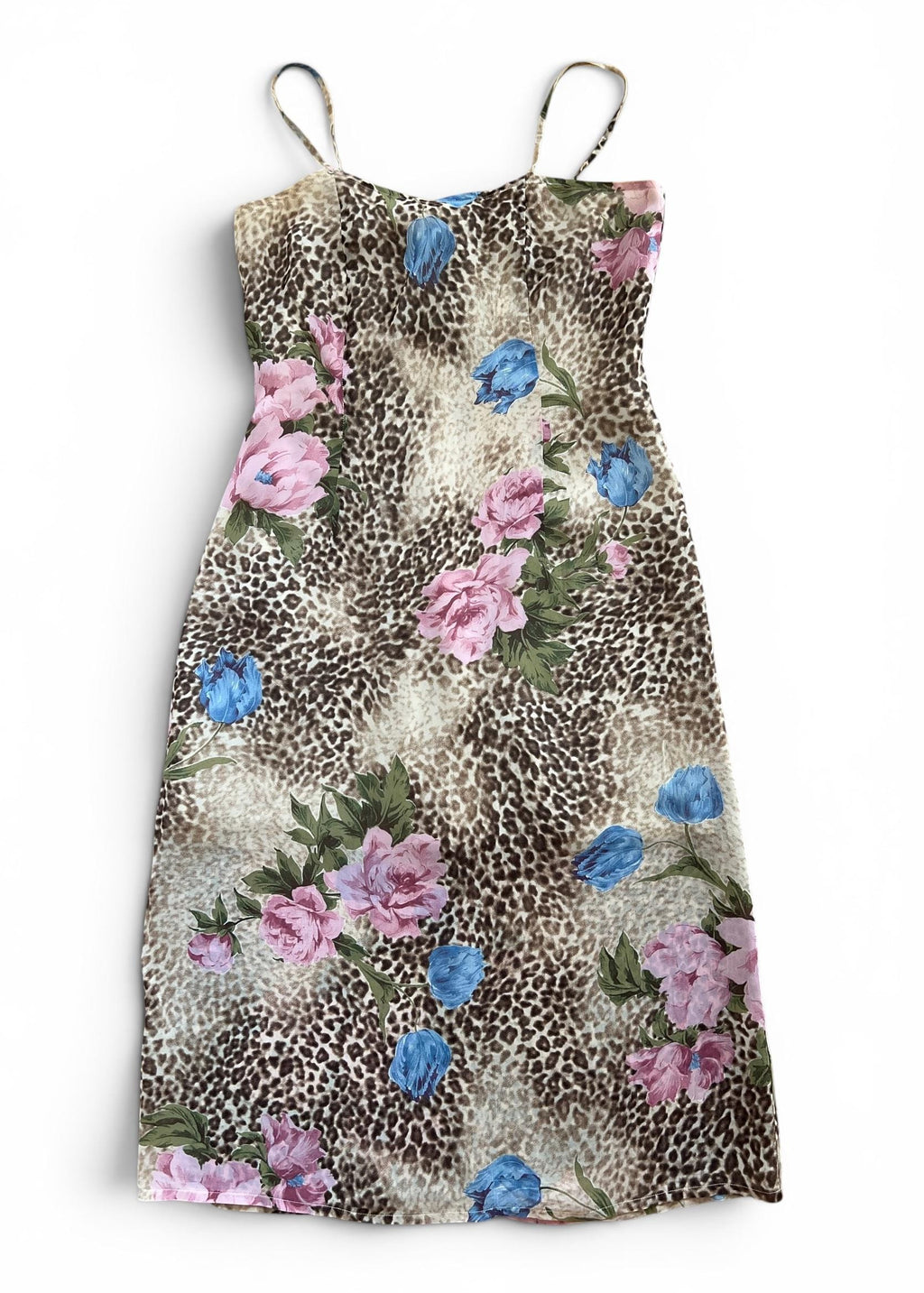 Abito Lungo Vintage Animalier e Floreale