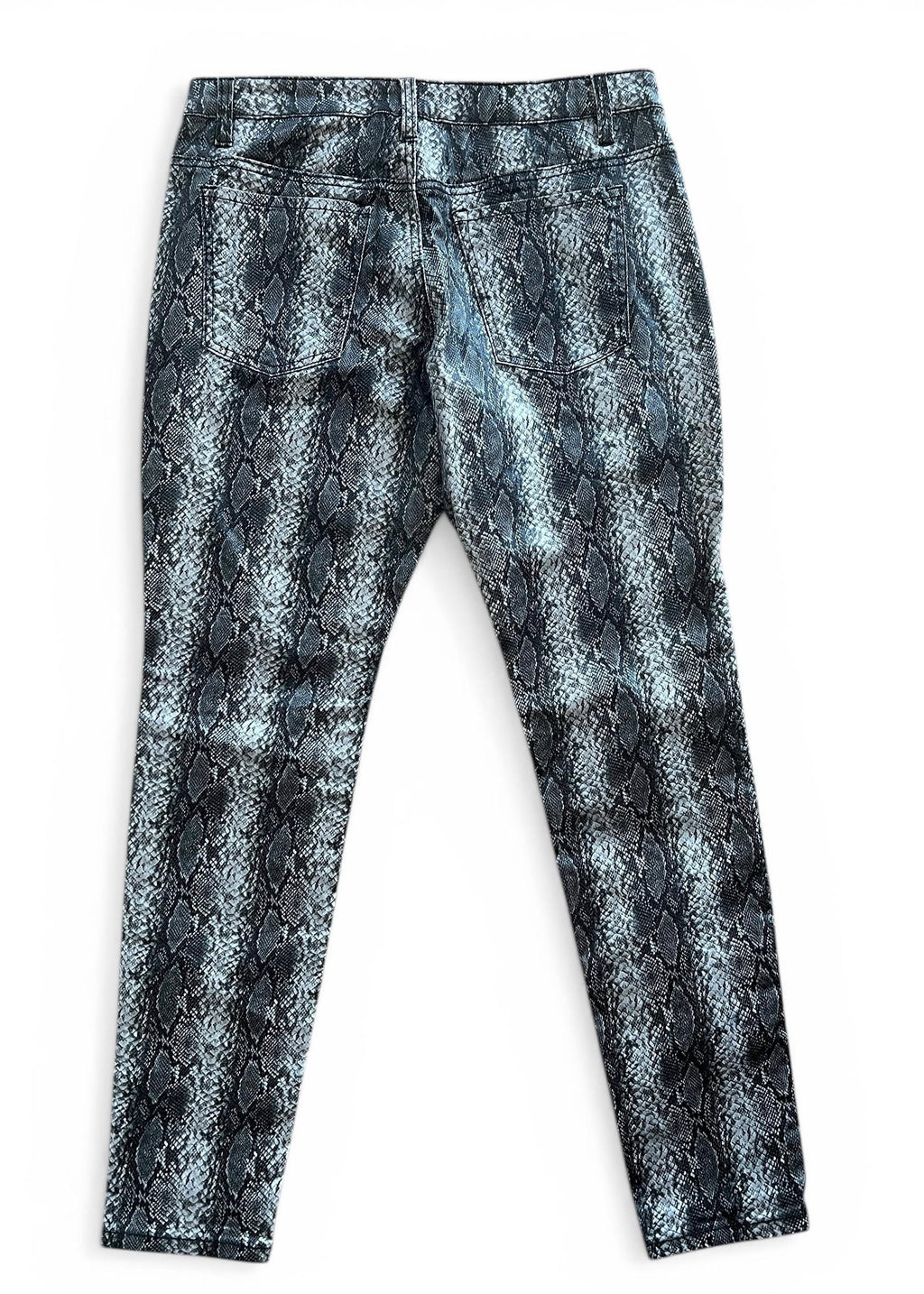 Pantaloni Vintage Y2K Effetto Pitone Grigio