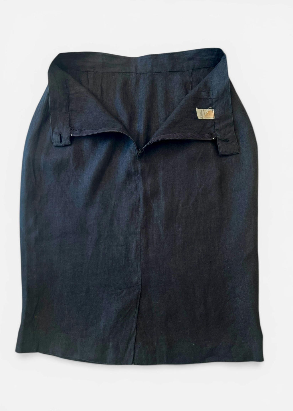 Gonna Vintage in Puro Lino Nero