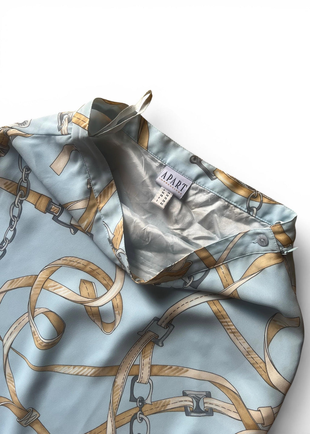 Gonna Lunga Vintage Y2K Azzurro Cielo