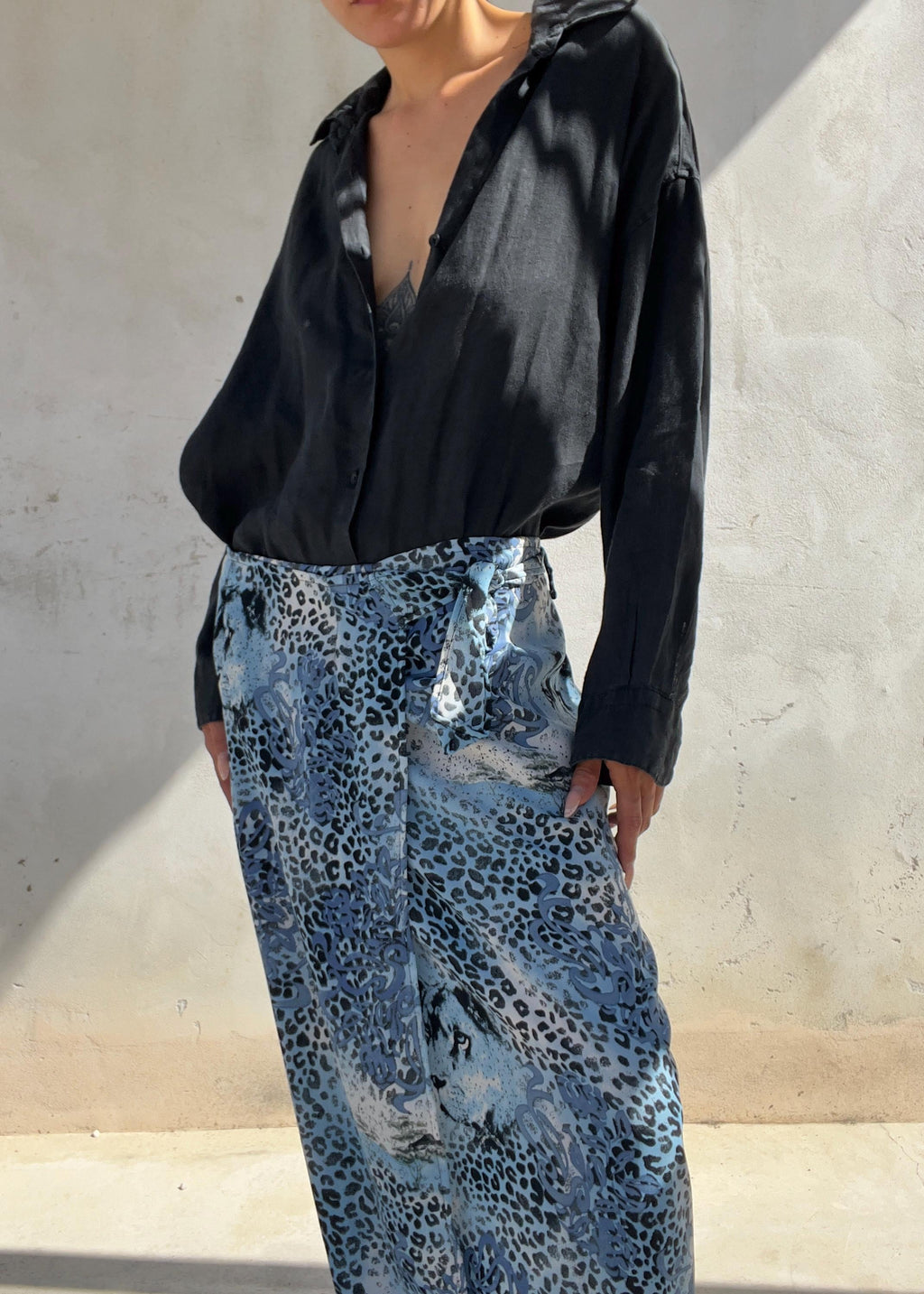 Gonna Pareo Vintage Y2K Animalier