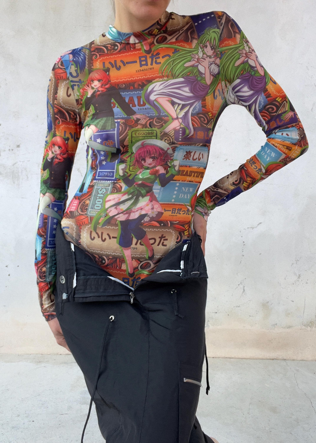 Body Mesh Stampa Anime Manga