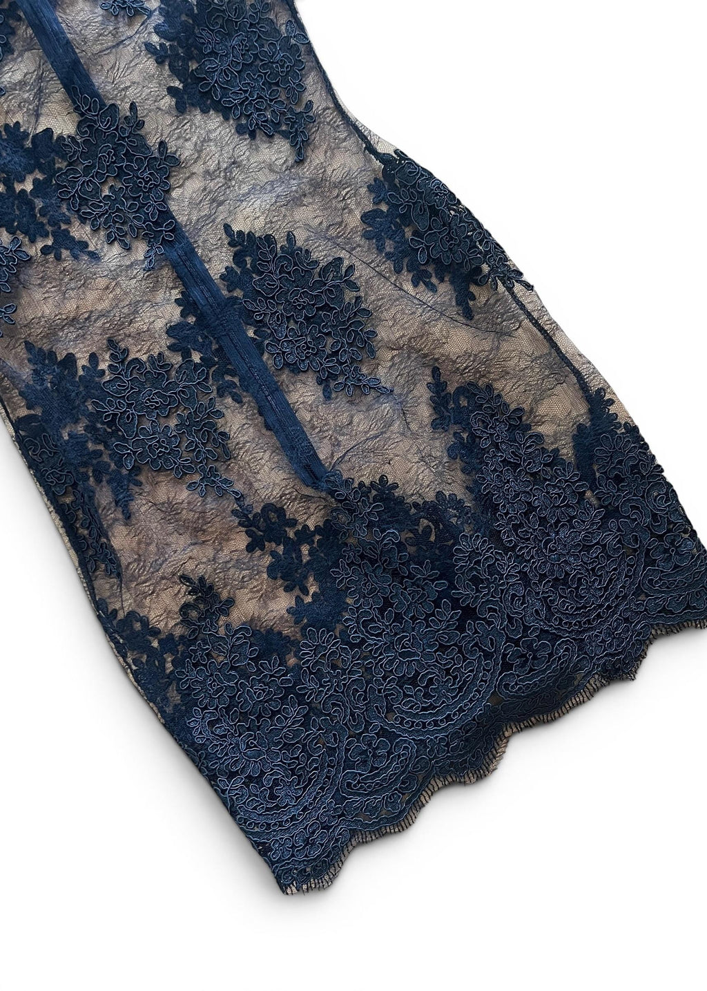 Abito Vintage in Pizzo Nero Trasparente